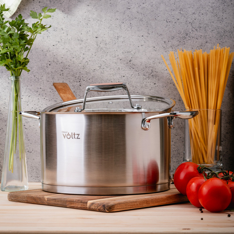 Κατσαρόλα Oliver Voltz OV51210P18 Berlin Premium Collection, 18 cm, 2.6 l, Ανοξείδωτο 18/10, Επαγωγή, Inox