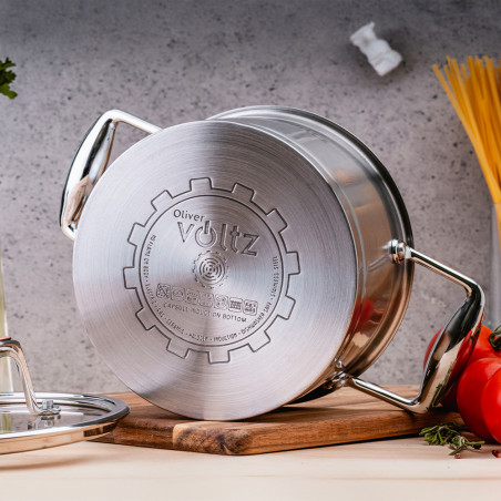 Κατσαρόλα Oliver Voltz OV51210P18 Berlin Premium Collection, 18 cm, 2.6 l, Ανοξείδωτο 18/10, Επαγωγή, Inox