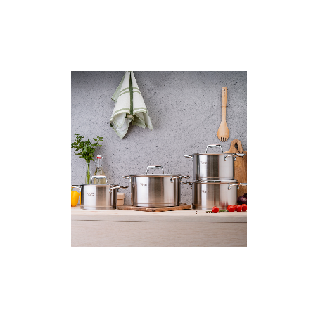 Κατσαρόλα Oliver Voltz OV51210P20 Berlin Premium Collection, 20x12 cm, 3.6 l, Ανοξείδωτο 18/10, Επαγωγή, Inox