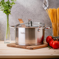 Κατσαρόλα Oliver Voltz OV51210P22 Berlin Premium Collection, 22 cm, 4,7 l, Ανοξείδωτο 18/10, Επαγωγή, Inox
