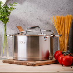 Κατσαρόλα Oliver Voltz OV51210P24 Berlin Premium Collection, 24 cm, 6.1 l, Ανοξείδωτο 18/10, Επαγωγή, Inox