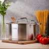 Κατσαρόλα Oliver Voltz OV51210P24 Berlin Premium Collection, 24 cm, 6.1 l, Ανοξείδωτο 18/10, Επαγωγή, Inox