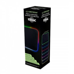 Μαξιλάρι ποντικιού Esperanza Zodiac EGP105, 35x25 cm, RGB οπίσθιος φωτισμός με 10 χρώματα, USB 2.0, Μαύρο