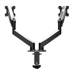 Esperanza ERW020 βάση για οθόνες, 17"-27", Για 2 οθόνες, Μηχανισμός με ελατήριο, VESA 75/100 mm, Μέχρι 6 kg ανά βραχίονα, Μαύρο