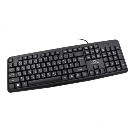 Πληκτρολόγιο Titanium TK101BG, USB 2.0, Κυριλλιοποίηση, Μαύρο
