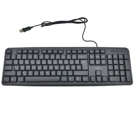 Πληκτρολόγιο Titanium TK101BG, USB 2.0, Κυριλλιοποίηση, Μαύρο