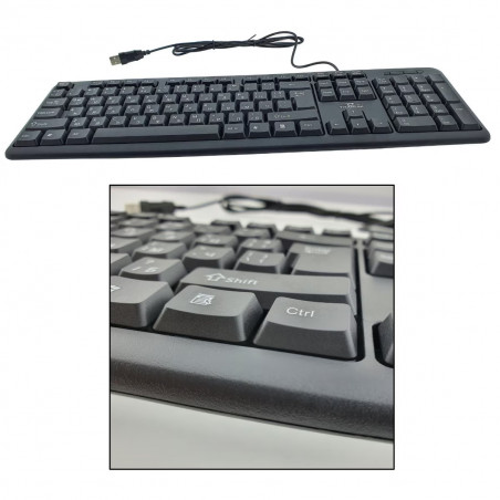 Πληκτρολόγιο Titanium TK101BG, USB 2.0, Κυριλλιοποίηση, Μαύρο