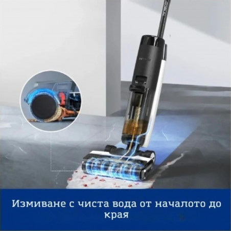 Tineco Floor One S7 Flashdry Pet ηλεκτρική σκούπα, 230W, 0.72 l βρώμικο/0.85 l καθαρό, 40 λεπτά αυτονομία, 4 λειτουργίες, σύστημα αυτοκαθαρισμού FlashDry, οθόνη LED, Μαύρο