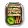 Σετ 3 τεμαχίων Black+Blum Meal Prep FBSS-BX-PACK1, 0,6/0,9/1,2 l, ορθογώνιο, κατάλληλο για φούρνο, χωρίς BPA, ανοξείδωτο ατσάλι, γκρι