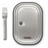 Κουτί φαγητού Black+Blum BAM-SS-L018, 1 l, ορθογώνιο, ασφαλές για φούρνο, χωρίς BPA, ανοξείδωτο ατσάλι, γκρι