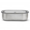 Κουτί φαγητού Black+Blum BAM-SS-L018, 1 l, ορθογώνιο, ασφαλές για φούρνο, χωρίς BPA, ανοξείδωτο ατσάλι, γκρι