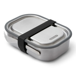 Κουτί φαγητού Black+Blum BAM-SS-L018, 1 l, ορθογώνιο, ασφαλές για φούρνο, χωρίς BPA, ανοξείδωτο ατσάλι, γκρι