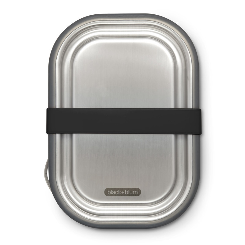Κουτί φαγητού Black+Blum BAM-SS-L018, 1 l, ορθογώνιο, ασφαλές για φούρνο, χωρίς BPA, ανοξείδωτο ατσάλι, γκρι