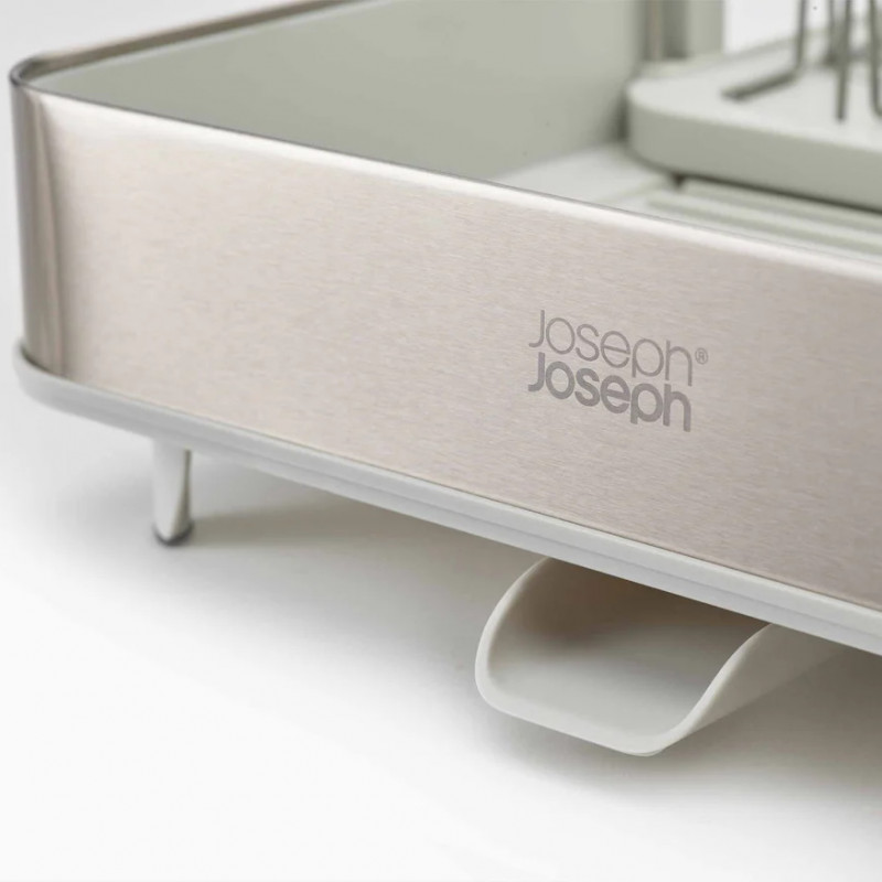 Στεγνωτήριο πιάτων Joseph Joseph Extend 851692, επεκτεινόμενο, αποστράγγιση, χώρος για πίνακες, αφαιρούμενο δοχείο σκευών, σαμπάνια/λευκό