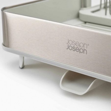 Στεγνωτήριο πιάτων Joseph Joseph Extend 851692, επεκτεινόμενο, αποστράγγιση, χώρος για πίνακες, αφαιρούμενο δοχείο σκευών, σαμπάνια/λευκό