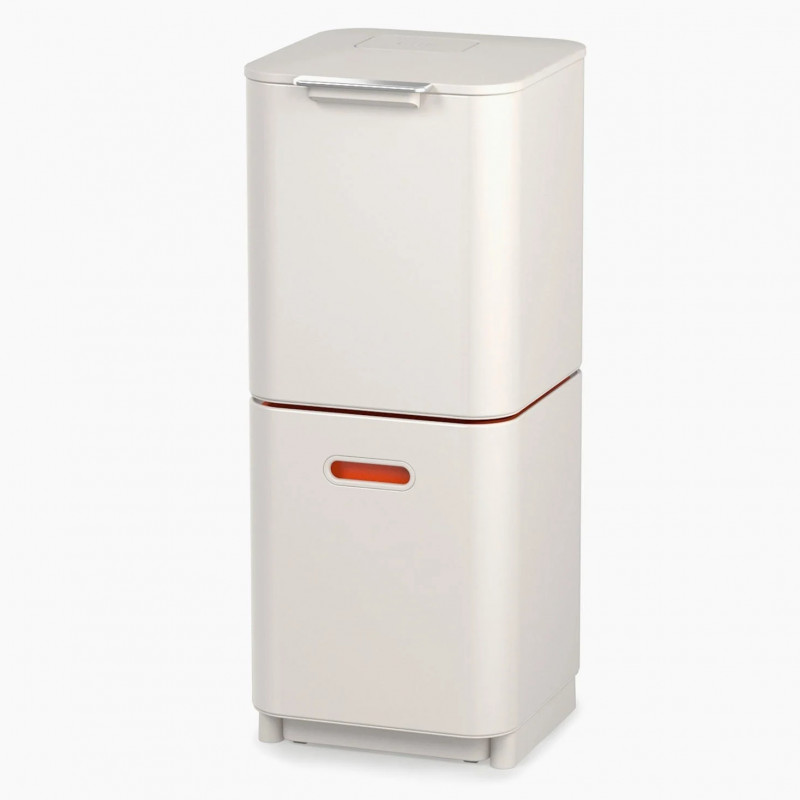 3σε1 Joseph Joseph Totem Compact 30064, 2x20 l, Δοχείο απορριμμάτων 3 l, Κάθετος σχεδιασμός, Ανταλλάξιμα φίλτρα με ενεργό άνθρακα, Μπεζ