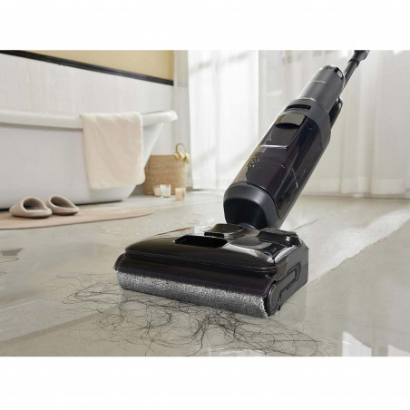 Κάθετη ηλεκτρική σκούπα Tineco Floor One S6 Stretch Extreme, 220W, 18000 Pa, Στεγνό/Υγρό, 0,72 l βρώμικο/0,8 l καθαρό, Αυτονομία 40 λεπτά, 233 m2, Οθόνη LED, Φωνητικός βοηθός, Μαύρο