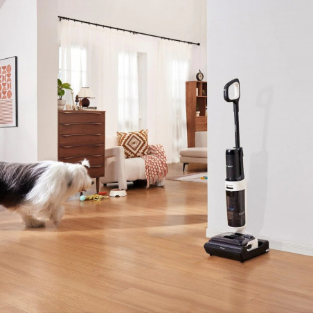 Tineco Floor One Switch S6 Stretch Plus 5in1 όρθια ηλεκτρική σκούπα, 21000 Pa, Στεγνό/Υγρό, 0.72L βρώμικο/0.8L καθαρό, Wi-Fi, iLoop adaptive power, Μαύρο/λευκό
