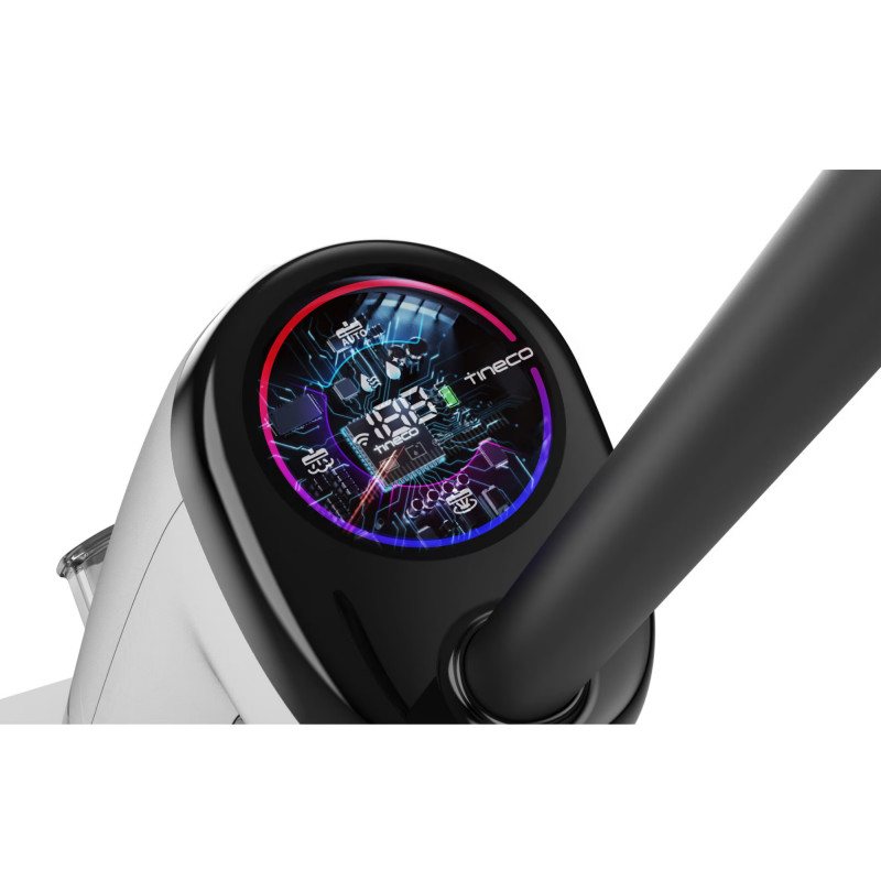 Κάθετη ηλεκτρική σκούπα Tineco Floor One S7 Steam Plus 4B1, 240W, Στεγνό/Υγρό, 0,7 l βρώμικο/0,8 l καθαρό, οθόνη LED και φωτισμός, Ατμός + στέγνωμα, Λευκό/μαύρο