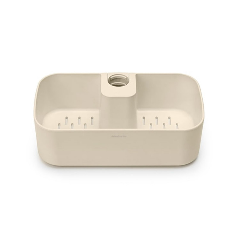 Οργανωτής ντους Brabantia ReNew 1006272, 7.5x13.3x24.4 cm, Βάθος με τρύπες νερού, Ανθεκτικό στη διάβρωση, Μπεζ