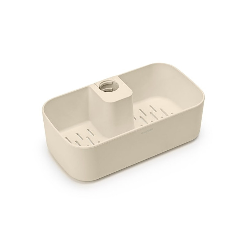 Οργανωτής ντους Brabantia ReNew 1006272, 7.5x13.3x24.4 cm, Βάθος με τρύπες νερού, Ανθεκτικό στη διάβρωση, Μπεζ