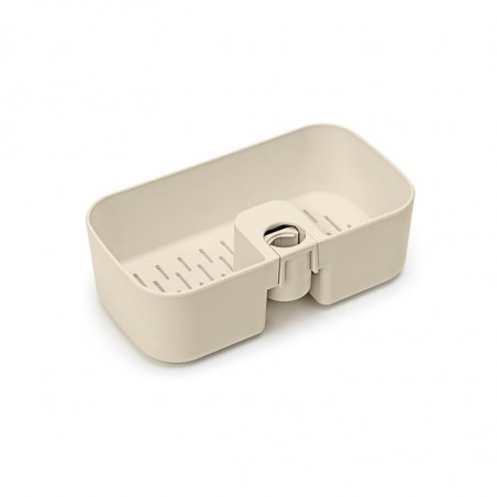 Οργανωτής ντους Brabantia ReNew 1006272, 7.5x13.3x24.4 cm, Βάθος με τρύπες νερού, Ανθεκτικό στη διάβρωση, Μπεζ