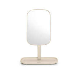 Καθρέφτης με βάση για αξεσουάρ Brabantia ReNew 1006271, 28,3x20x12,6 cm, Αντιολισθητική βάση, ρυθμιζόμενο κατά 360°, Μπεζ