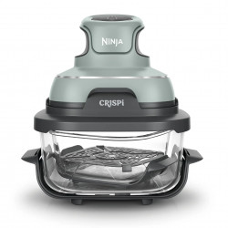 Φριτέζα ζεστού αέρα φορητός 4σε1 Ninja CRISPi FN101EUSG, 1700W, 3.8l, 6 μερίδες, 2 γυάλινα δοχεία, 4 προγράμματα, χωρίς PFAS και BPA, Πράσινο