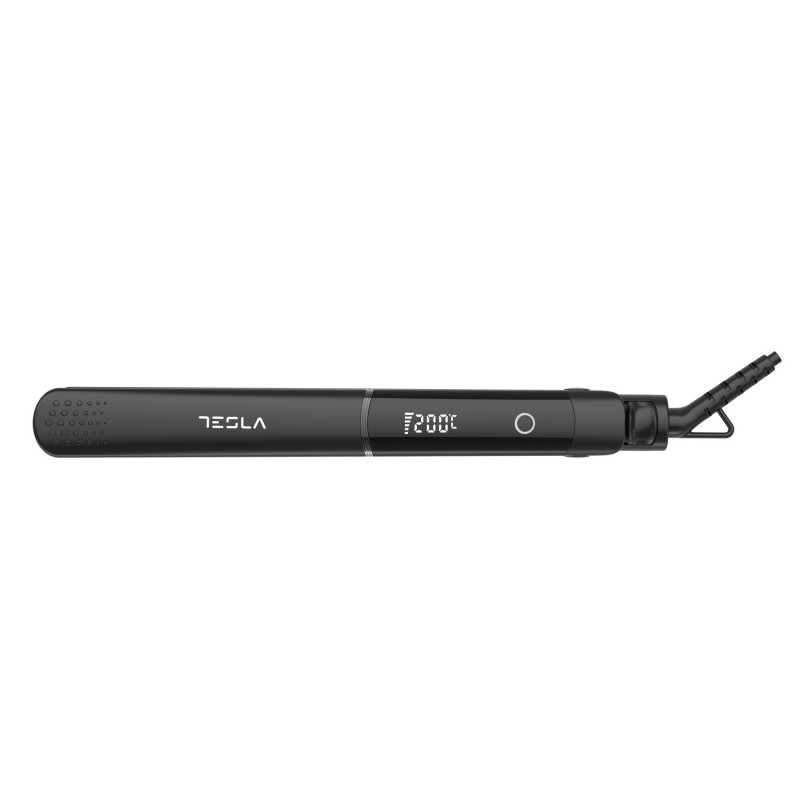 Ίσιωμα μαλλιών Tesla STH200BS, 60W, 4 ρυθμίσεις θερμοκρασίας, Πλωτές πλάκες, Κεραμική επίστρωση τουρμαλίνης, Οθόνη LED, Έως 220C, Μαύρο
