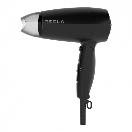 Tesla DRH200BT, Πτυσσόμενο, 1600W, 16800 rpm, 2 ταχύτητες, 2 ρυθμίσεις θερμοκρασίας, Συμπυκνωτής, Cool shot, Μαύρο