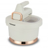 Techwood TMB-340 Μίξερ μπολ, 500W, 6 ταχύτητες, 2x 3,5 l, καπάκι με προστασία από πιτσιλιές, Λευκό/Χαμπανιζέ