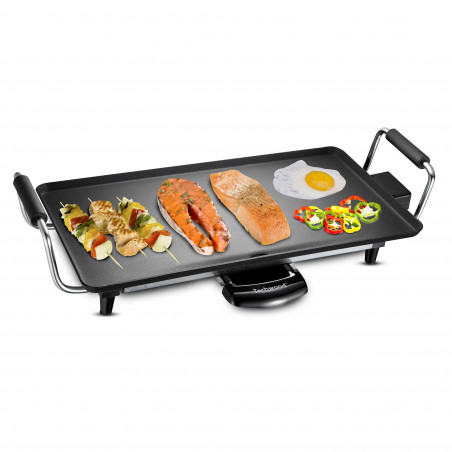 Techwood TTP-2343, 2000W, 43x23 cm, Αντικολλητική επίστρωση, Θερμοστάτης, Μαύρο