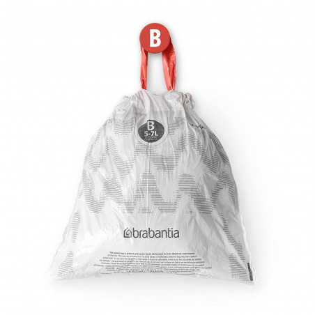 Brabantia PerfectFit σακούλες απορριμμάτων 647034, μέγεθος B, 5-7 l, 20 τεμάχια, λευκό