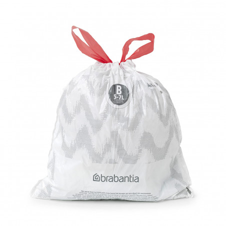 Brabantia PerfectFit σακούλες απορριμμάτων 647034, μέγεθος B, 5-7 l, 20 τεμάχια, λευκό