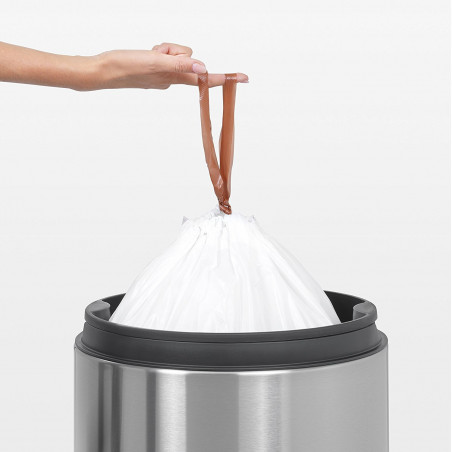 Σακούλες απορριμμάτων Brabantia PerfectFit FlatBack+/Touch 647036, μέγεθος L, 40-45 l, 10 τεμάχια, λευκό