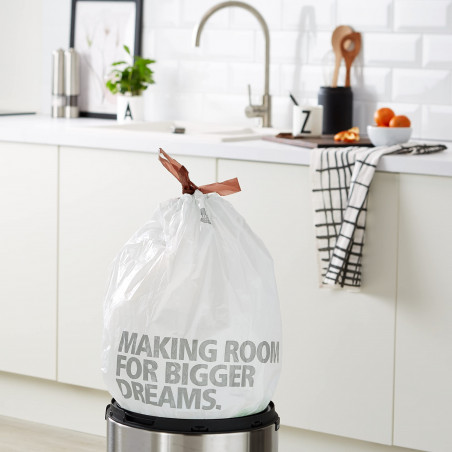 Σακούλες απορριμμάτων Brabantia PerfectFit FlatBack+/Touch 647036, μέγεθος L, 40-45 l, 10 τεμάχια, λευκό