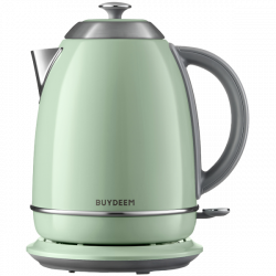 Ηλεκτρικός βραστήρας BUYDEEM K640, 2400W, 1.7 l, προστασία ξηρού βρασμού, χωρίς BPA, LED, ανοιχτό πράσινο