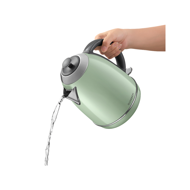 Ηλεκτρικός βραστήρας BUYDEEM K640, 2400W, 1.7 l, προστασία ξηρού βρασμού, χωρίς BPA, LED, ανοιχτό πράσινο