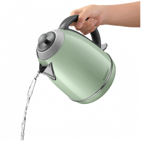 Ηλεκτρικός βραστήρας BUYDEEM K640, 2400W, 1.7 l, προστασία ξηρού βρασμού, χωρίς BPA, LED, ανοιχτό πράσινο