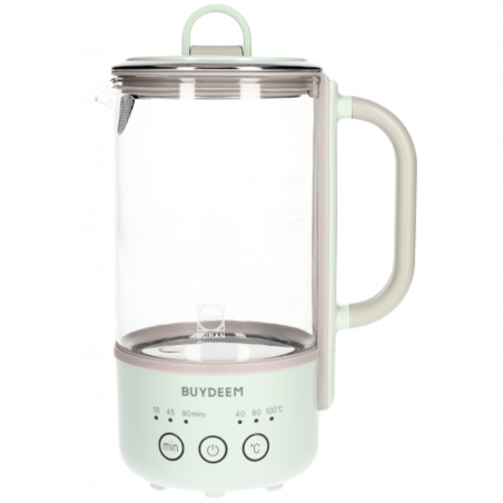 Ηλεκτρικός βραστήρας BUYDEEM K314, 300W, 0.6 l, Χρονοδιακόπτης με 3 στάδια, 3 ρυθμίσεις θερμοκρασίας, Διατήρηση ζεστού έως 8 ώρες, Πράσινο φως