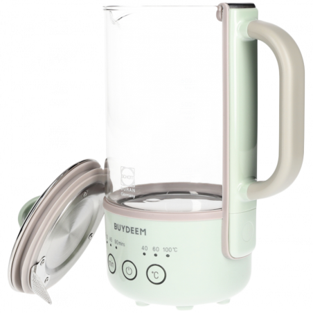 Ηλεκτρικός βραστήρας BUYDEEM K314, 300W, 0.6 l, Χρονοδιακόπτης με 3 στάδια, 3 ρυθμίσεις θερμοκρασίας, Διατήρηση ζεστού έως 8 ώρες, Πράσινο φως