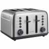 Τοστιέρα ψωμιού BUYDEEM DT640E, 1800W, 4 υποδοχές, 7 αυτόματα προγράμματα, 7 επίπεδα φρυγανίσματος, ενδεικτικές λυχνίες LED, δίσκοι ψίχας, High pop-up, Inox