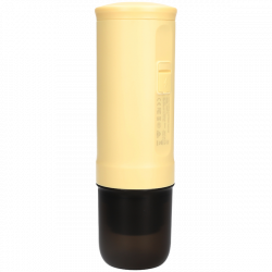 Φορητή μηχανή espresso BUYDEEM Nano OTEM-01, 7500 mAh, 20 bar, 50 ml, 12/24V, φόρτιση USB και Type-C, έδαφος + κάψουλες, κίτρινο