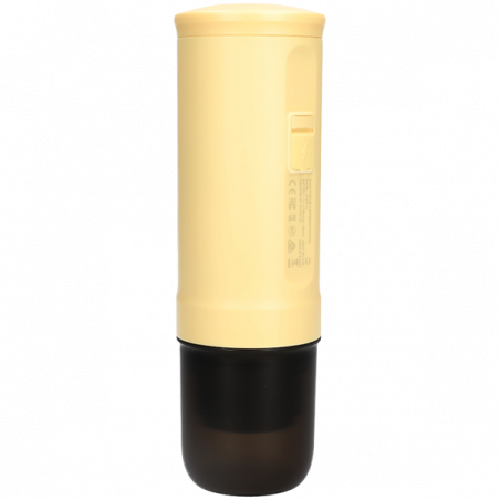 Φορητή μηχανή espresso BUYDEEM Nano OTEM-01, 7500 mAh, 20 bar, 50 ml, 12/24V, φόρτιση USB και Type-C, έδαφος + κάψουλες, κίτρινο