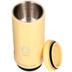 Φορητή μηχανή espresso BUYDEEM Nano OTEM-01, 7500 mAh, 20 bar, 50 ml, 12/24V, φόρτιση USB και Type-C, έδαφος + κάψουλες, κίτρινο