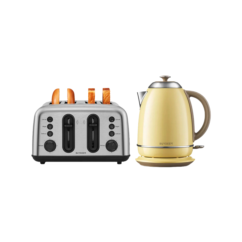 Ηλεκτρικός βραστήρας BUYDEEM K640, 2400W, 1.7 l, προστασία ξηρού βρασμού, χωρίς BPA, LED, κίτρινο