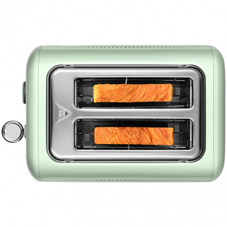 Τοστιέρα ψωμιού BUYDEEM DT620E, 900W, 2 υποδοχές, 7 αυτόματα προγράμματα και επίπεδα φρυγανίσματος, ενδεικτικές λυχνίες LED, δίσκος για ψίχουλα, Πράσινο