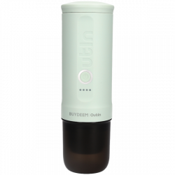 Φορητή μηχανή espresso BUYDEEM Nano OTEM-01, 7500 mAh, 20 bar, 50 ml, 12/24V, φόρτιση USB και Type-C, έδαφος + κάψουλες, πράσινο
