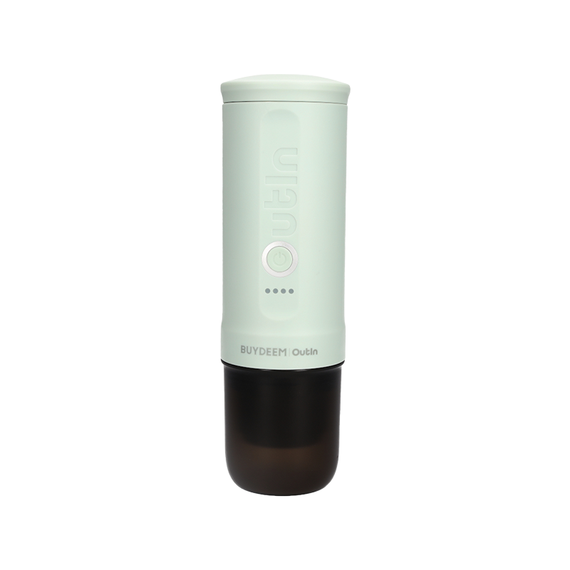 Φορητή μηχανή espresso BUYDEEM Nano OTEM-01, 7500 mAh, 20 bar, 50 ml, 12/24V, φόρτιση USB και Type-C, έδαφος + κάψουλες, πράσινο