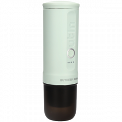 Φορητή μηχανή espresso BUYDEEM Nano OTEM-01, 7500 mAh, 20 bar, 50 ml, 12/24V, φόρτιση USB και Type-C, έδαφος + κάψουλες, πράσινο